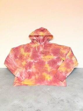 For The Republic Pink & Yellow Tie-Dye Hoodie (M)